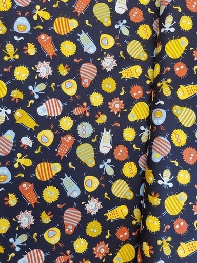 Baumwolle Monsters by Poppy dunkelblau