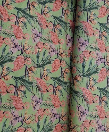 Jersey Megan Blue Flamingos lime