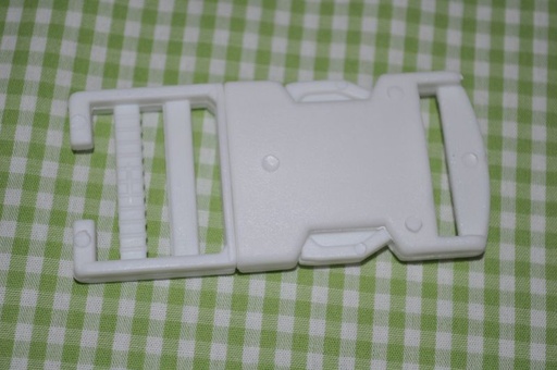 Steckschnalle 30 mm  weiß gerade offen