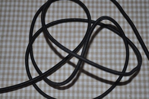 Gummikordel rund 3 mm schwarz