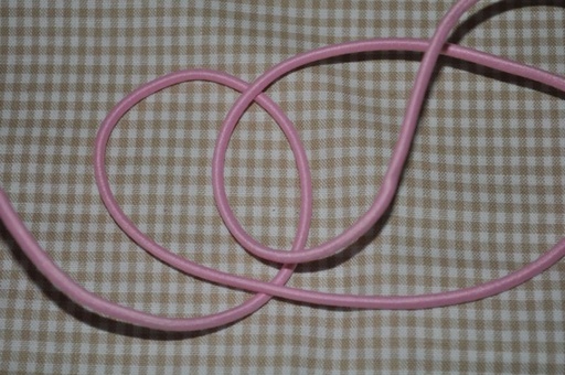 Gummikordel rund 3 mm rosa
