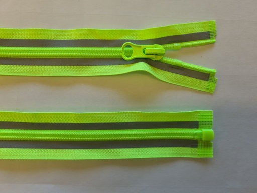 Reißverschluss 70 cm Spirale 5mm Neon Reflex