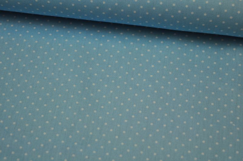 Baumwolle Small Dots by Poppy hellblau