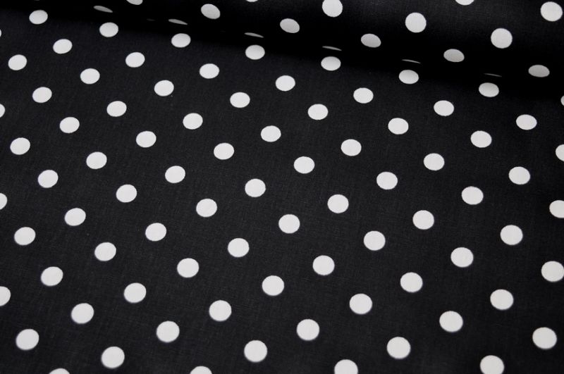 [4949.001] Baumwolle Big Dots by Poppy schwarz