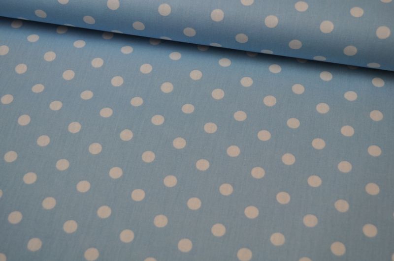 Baumwolle Big Dots by Poppy hellblau