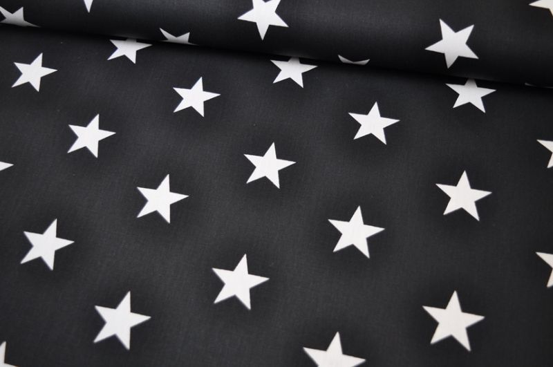 Baumwolle Stars by Poppy schwarz