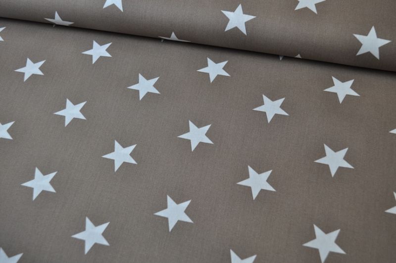 [4954.019] Baumwolle Stars by Poppy hellbraun