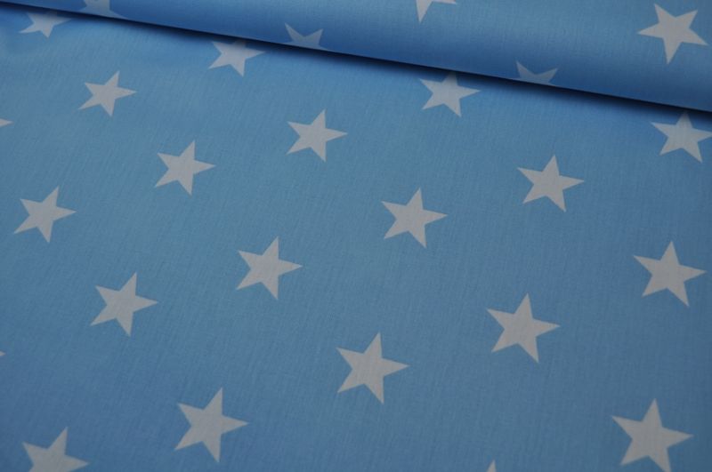 Baumwolle Stars by Poppy hellblau