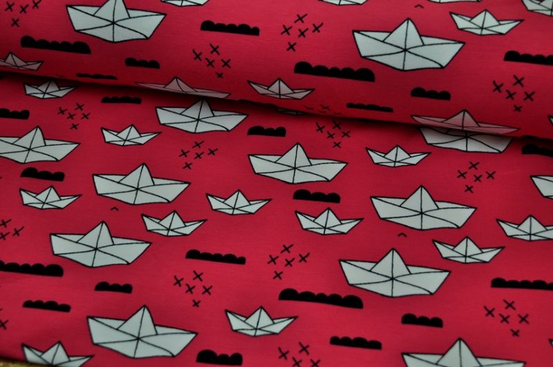 Jersey Little Darling Grafik Boote pink