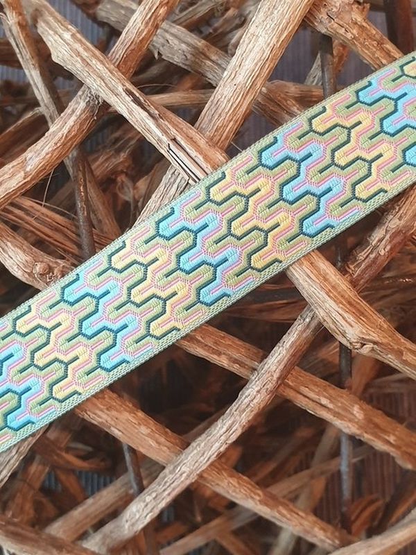 Webband Muster grün 20mm