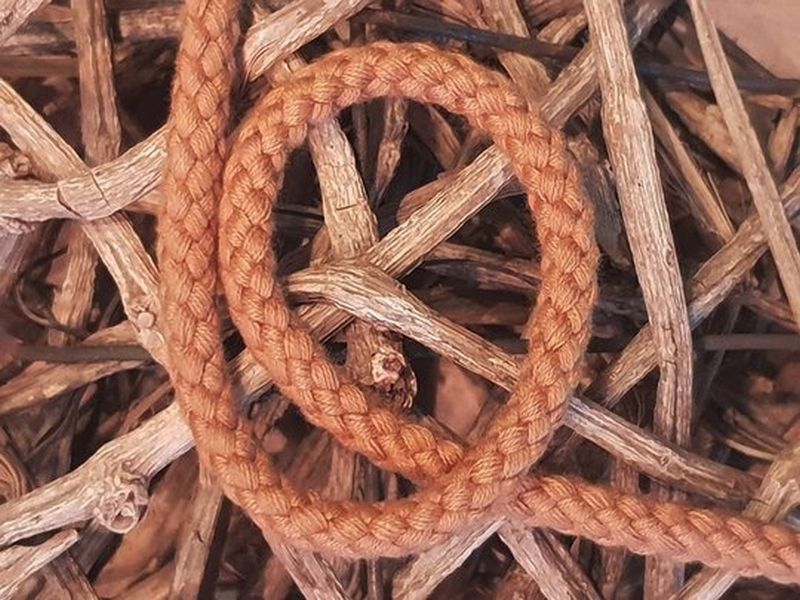 Baumwoll Kordel 8mm Lederbraun