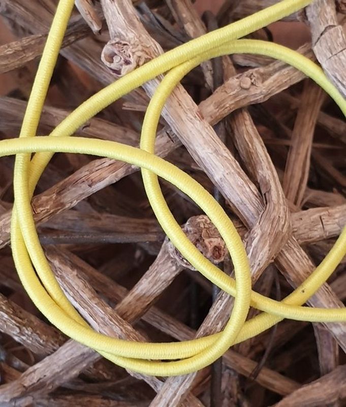 Gummikordel rund 3 mm hellgelb