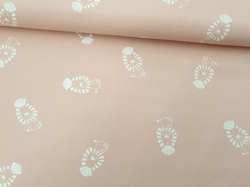 Dekostoff Canvas Druck Inka salmon