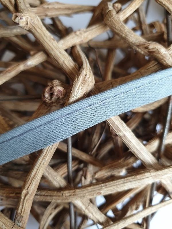 Paspelband baumwolle 12mm grau