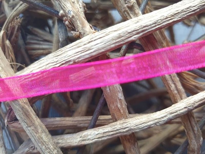 Organzaband 6 mm pink