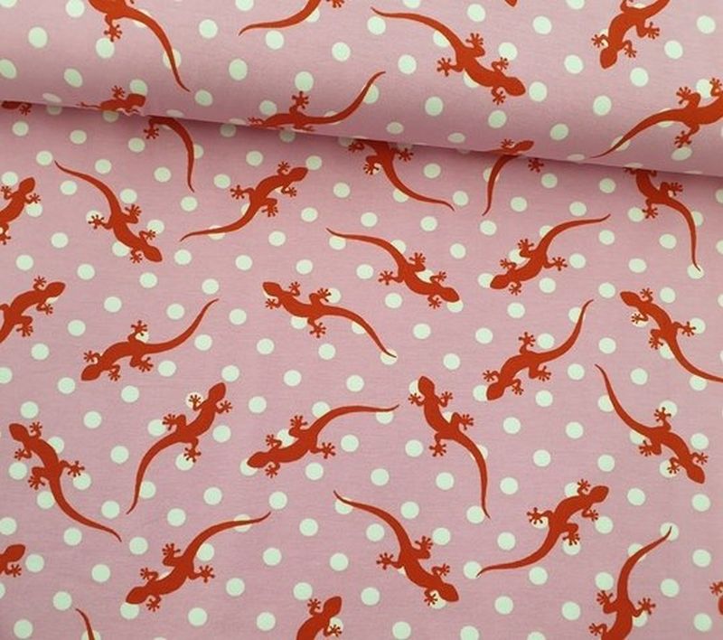 Jersey Gecko/punkte rosa/rot