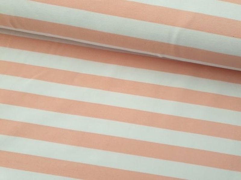 Sommersweat Preppy Stripe rosa/weiß