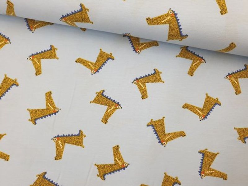 Jersey Cool Crocodiles by Poppy hellblau