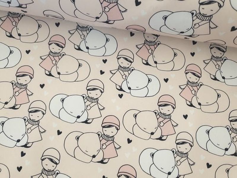 Hochwertiger Softshell Bärenliebe rosa