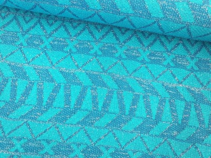 Strick mit Lurex petrol