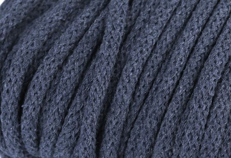 Baumwoll Kordel 6mm grau-blau