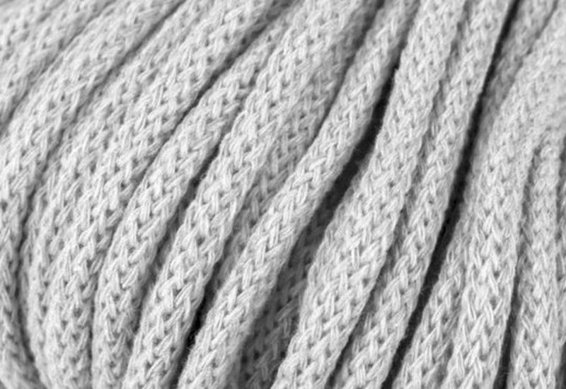 Baumwoll Kordel 6mm hell grau