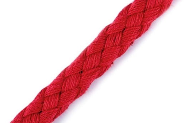 Baumwoll Kordel 8mm rot