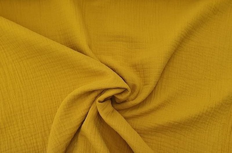 Double Gauze (Musselin) uni senf
