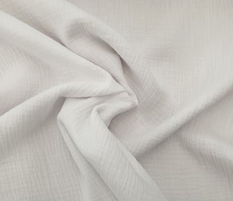 [9959.004] Double Gauze (Musselin) uni weiß