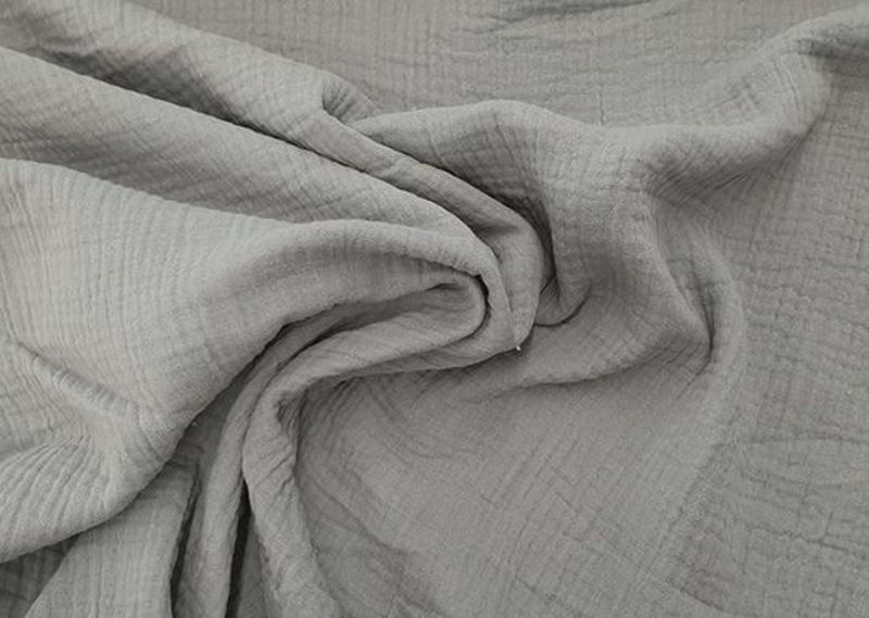 Double Gauze (Musselin) uni grau