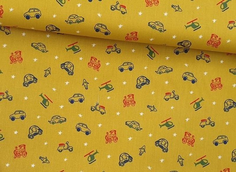 Baumwolle A Trip to the Stars senf