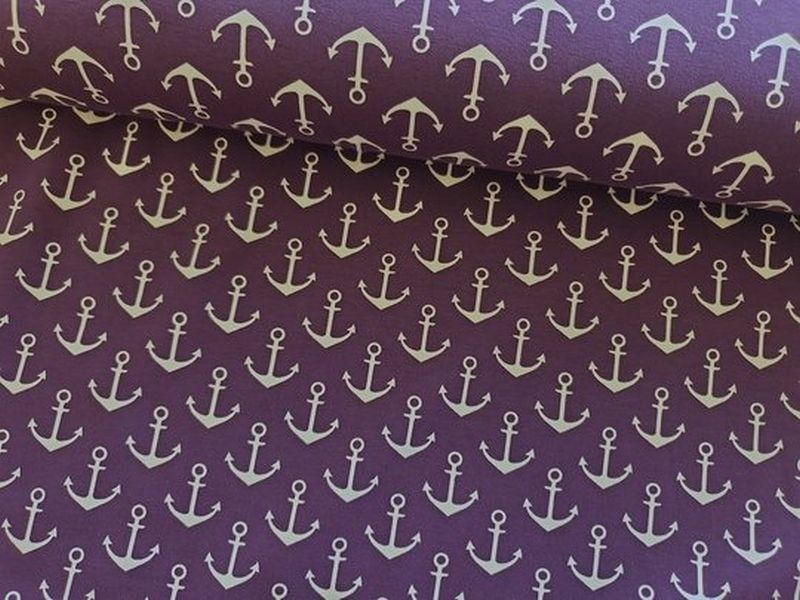 Sommersweat Anker lila