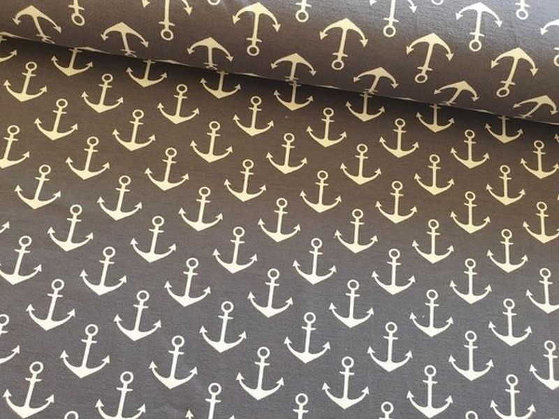 Sommersweat Anker grau