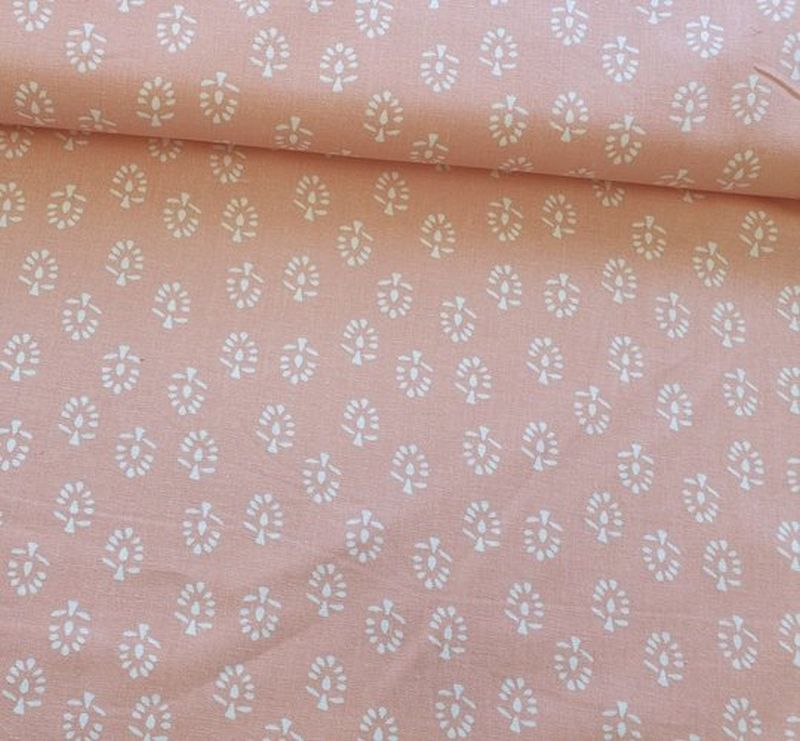 Leinen/Viskose Bäume apricot