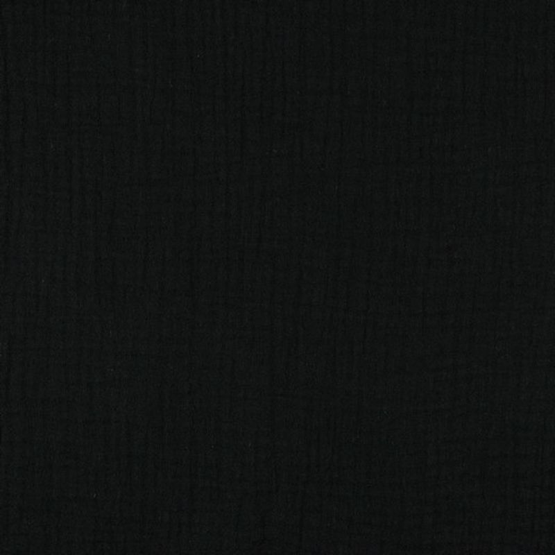 Double Gauze (Musselin) uni schwarz