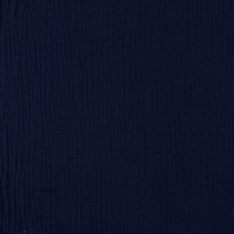 Double Gauze (Musselin) uni navy