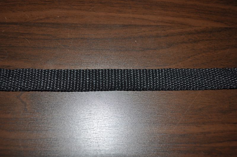 Gurtband 15 mm Schwarz