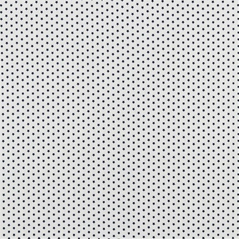 Baumwolle Mini Stars by Poppy weiß/navy