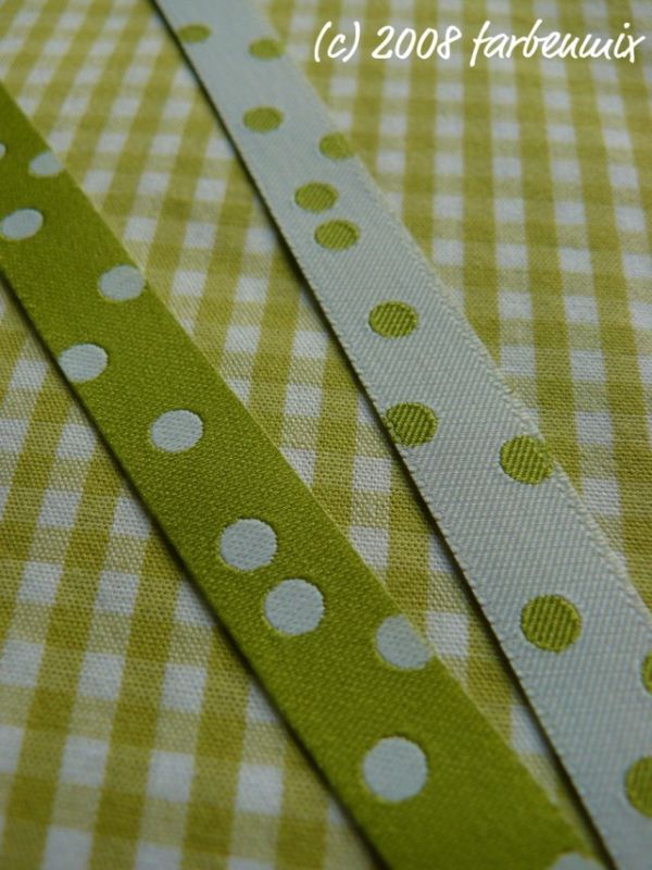 webband farbenmix punkte lime-weiß