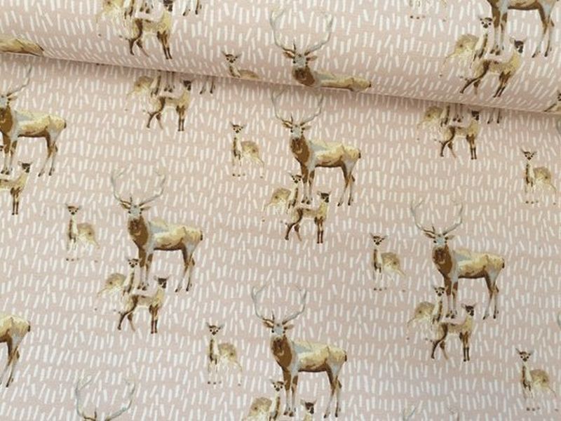 Canvas Deer Family by Poppy Rosa