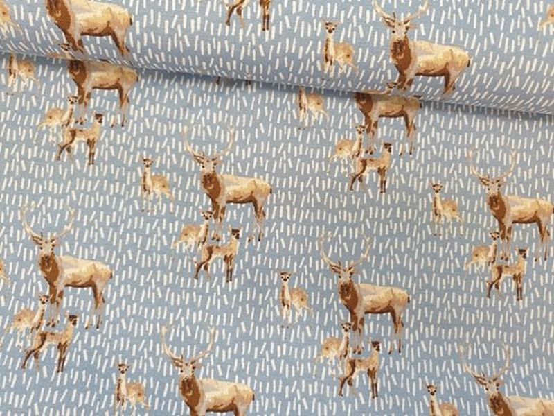 Canvas Deer Family by Poppy Hellblau