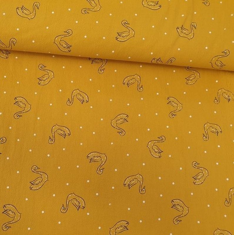 Baumwolle Jenny der Schwan Senf