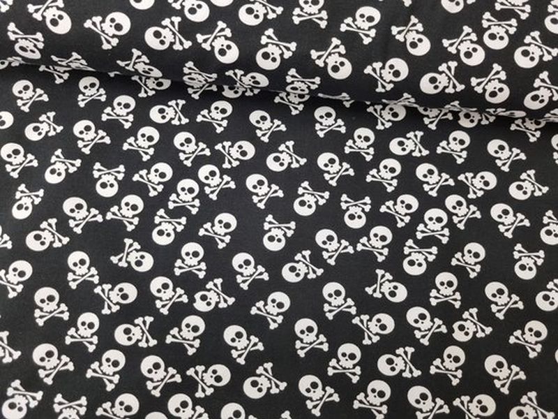 Jersey Totenkopf schwarz/weiß