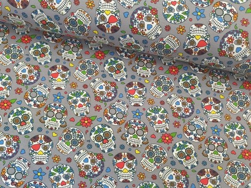 Jersey Skulls grau/bunt