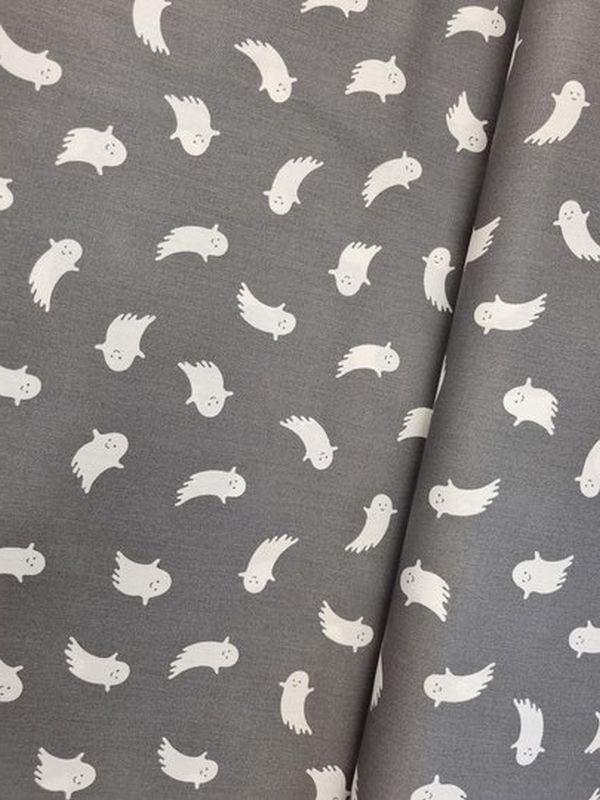 Baumwolle Sweet Ghost by Poppy grau