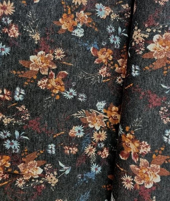 Strick Nora Flowers black