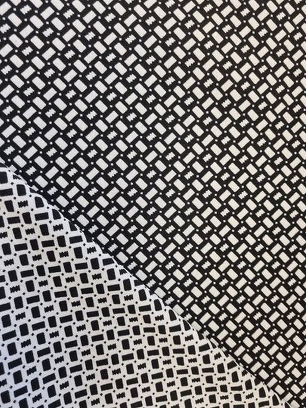 Jacquard Jersey Dobby Minimals Schwarz 3