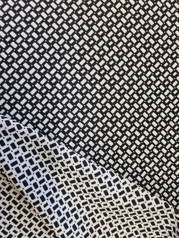 Jacquard Jersey Dobby Minimals Navy 3