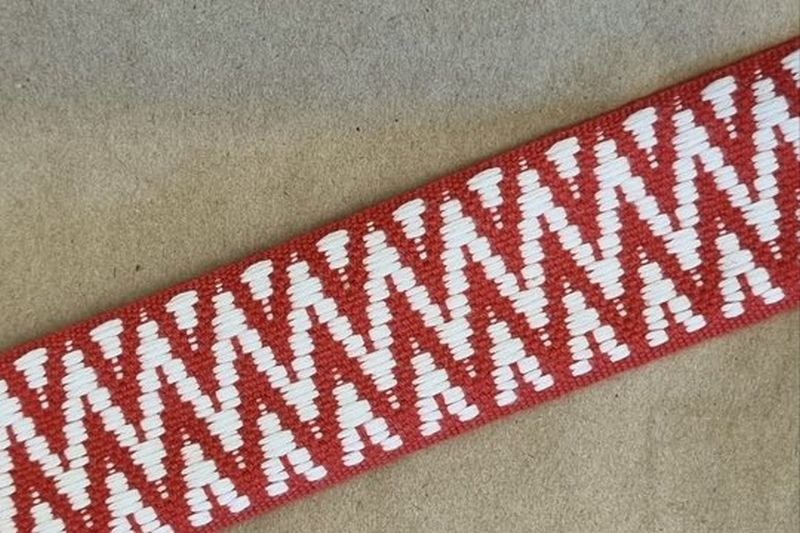 Gurtband Zacken 40mm Rot