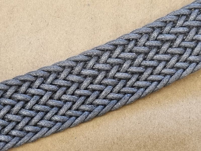 Gurtband geflochten 30mm Dunkelgrau 16
